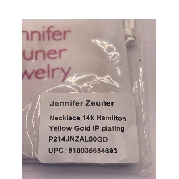 Jennifer Zeuner Karli 14K Gold Hamilton Yellow Gold Herringbone Necklace NEW - Picture 10 of 12